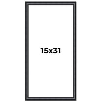 15x31 Frame Black Real Wood Picture Frame Width 1.25 inches | Interior Frame Depth 0.5 inches |
