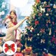thumbnail image 2 of Lazo navideño decorativo, 12 piezas de lazos navideños, lazos de cinta que se utilizan para árboles de Navidad, coronas navideñas, decoración de regalos, el lazo del árbol de Navidad puede, 2 of 5