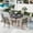 Black & Brown, variant on SUMMIT LIVING 7-Piece Outdoor Patio Dining Set with 6 Pieces Textilene Chairs & Round Steel Table with Umbrella Hole, Black & Brown