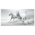 thumbnail image 2 of Running White Horses - Animal Canvas Art Print, 2 of 3
