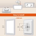 thumbnail image 6 of Annaror Smart LED Ceiling Light WiFi, 13in RGB Flush Mount Lighting Fixture with Remote, Compatible with Alexa Google Home, Low Profile Ceiling Light for Bedroom, Kitchen, Square White, 6 of 8