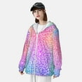 thumbnail image 5 of Fotbe Colorful Glitters Men's Women's UPF 50+ Sun Protection Jacket Hooded Cooling Shirt with Pockets Hiking Outdoor Performance-Small, 5 of 9