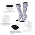 thumbnail image 6 of Balery Lavender Flowers Printed Novelty Socks Men's Women's Crew Socks Sports Socks Knee High Socks Cotton Socks Quirky and Cool Socks, 6 of 9