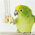 thumbnail image 7 of Bird Bite Pet Bells Toy Parrot African Greys Budgie Parakeet Cockatiel Parakeet Lovebird Cage Hanging Toy Metal Parrots Cage Hanging Non Toxic Attractive 20cm, 7 of 7