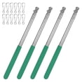 thumbnail image 1 of Uxcell 4-Pack 3.94Ft/1.2M Telescopic Flag Pole with Clips Green, 1 of 2
