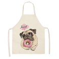 thumbnail image 1 of Awdenio DOG PUG Printed Cotton Linen Sleeveless Apron Kitchen, 1 of 1