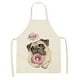 thumbnail image 1 of Delantal de cocina sin mangas de lino y algodón estampado DOG PUG Wmkox8yii FHAKJF1328, 1 of 1