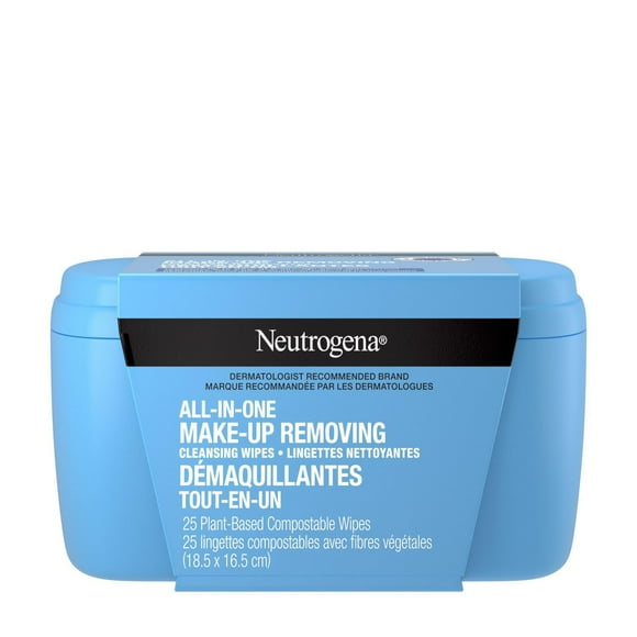 Neutrogena All-in-One Makeup Removing Cleansing Wipes - Face Cleanser - Eye Makeup Remover