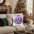 thumbnail image 4 of SLYNSHome Christmas Throw Pillow Covers,Purple Winter Holiday Pillow Case Snowman Santa Claus Cushion Case Decoration for Sofa Couch, 4 of 6