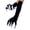 Silver nails + black gloves, variant on Halloween Long Nail Witch Gloves Halloween Cosplay Long Performance Prop Costume Claw Ghost Gloves