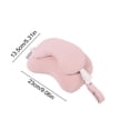 thumbnail image 3 of Naittoop Pink Adjustable and Removable Travel Neck Pillow with Eye Mask – 9in Cotton Sleeping Pillow with Hook Storage Portable for Airplane Plane Travel Accessories, 3 of 6