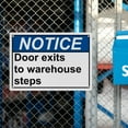 thumbnail image 6 of Exit to Warehouse Steps Sign, Industrial Exit Sign 8"x12" UV Resistant for Indoor Outdoor Workplace, 6 of 7