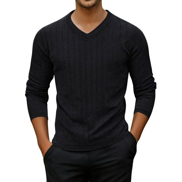 Ceisia Men's Gradient Printed Casual Elastic Sports Round Neck Active Top Gift