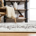 thumbnail image 4 of SAFAVIEH Berber Daphale Abstract Shag Area Rug, 5'5" x 7'7", Ivory/Dark Grey, 4 of 8
