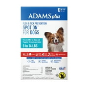 Adams Plus Flea & Tick Prevention Spot On for Dogs, Small Dogs 5 to 14 lbs