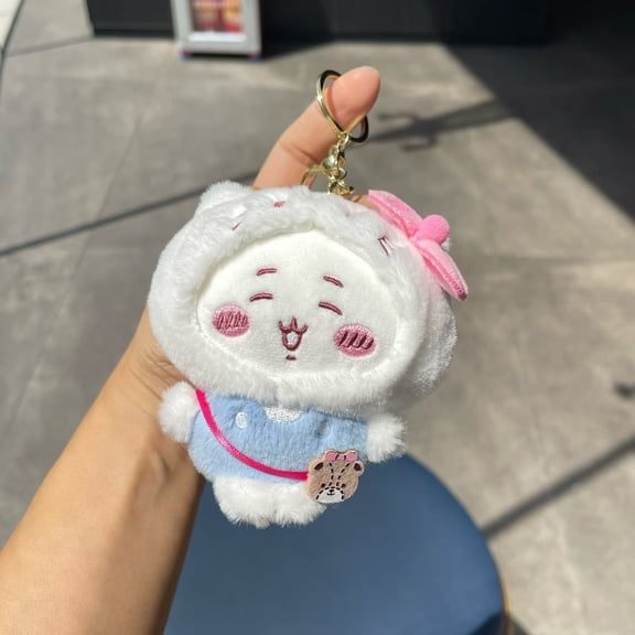 Chiikawa Cute Plush Keychain Kawaii Costume Doll Bag Charm Soft Toy Pendant Gift for Girls Backpack Decoration