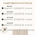 thumbnail image 3 of Widyana Silver Curtain Rods for Windows 5/8" Diameter 30 to 84 inches with Adjustable Brackets, 3 of 7