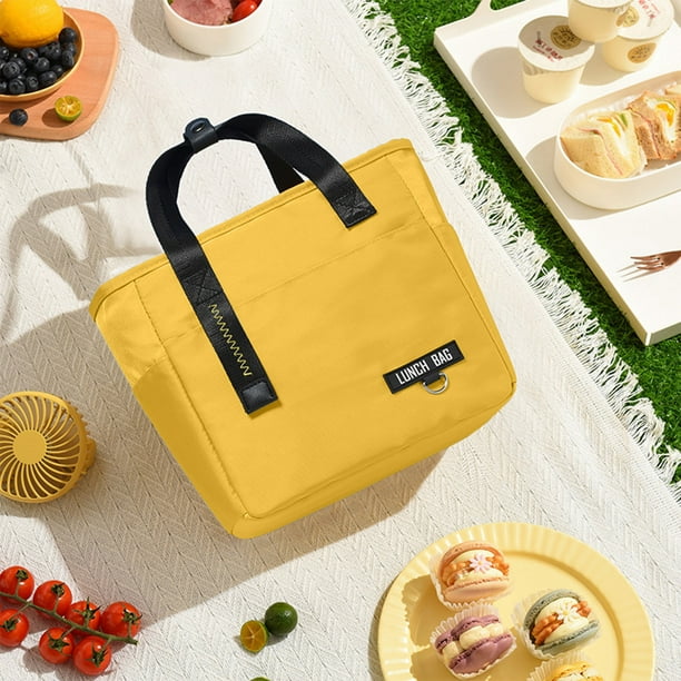 Bolsa térmica para el almuerzo para mujer, compacta, reutilizable, para llevar en el bolso o en el lonchera.