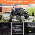 thumbnail image 5 of FUNTOK 24V 2 Seater Kids Ride on Toys w/ 20 " Large Seat, 4 x 200W Motor, 2WD/4WD Switchable Ride on Truck, 3 Speeds w/ Remote Control/LED Lights/Music/Bluetooth, 5 of 9