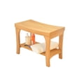 thumbnail image 2 of Grade-A Teak Wood Melbourne Shower Seat 24" Outdoor Patio Stool Bench, 2 of 4