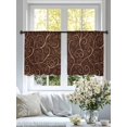 thumbnail image 5 of Brown Plants Semi Sheer Curtains 45 Inch Length 2 Panels Set, Farmhouse Rustic Farm Leaves Branches Sheer Kitchen Curtain Privacy Voile Window Curtain for Living Room Bedroom Rod Pocket Drapes, 5 of 7