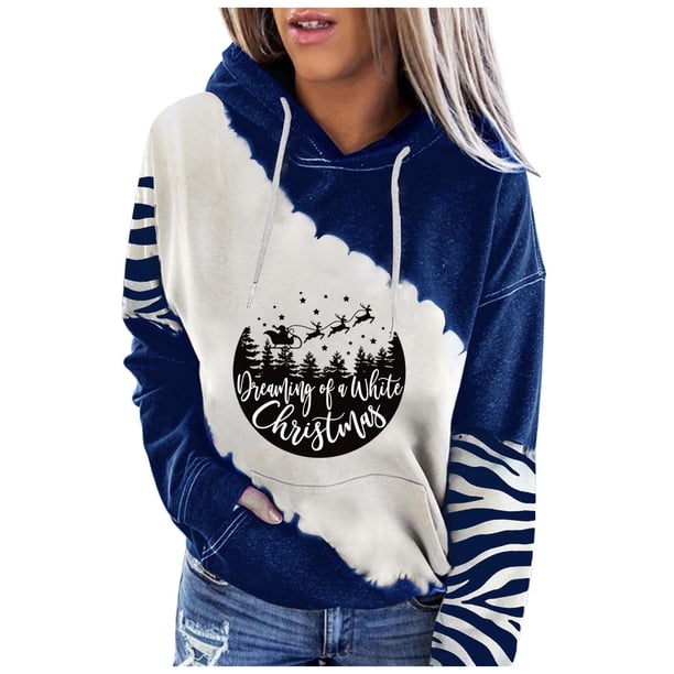 Sudadera con capucha de manga larga con cuello redondo y estampado de moda para mujer Fridja bvmnju5905