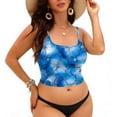 thumbnail image 2 of LVHAOGJOB Camisole à Bretelles Spaghetti Ajustables pour Femmes Col Rond Chandail d'Été Grande Taille Imprimé Femmes, 2 of 5