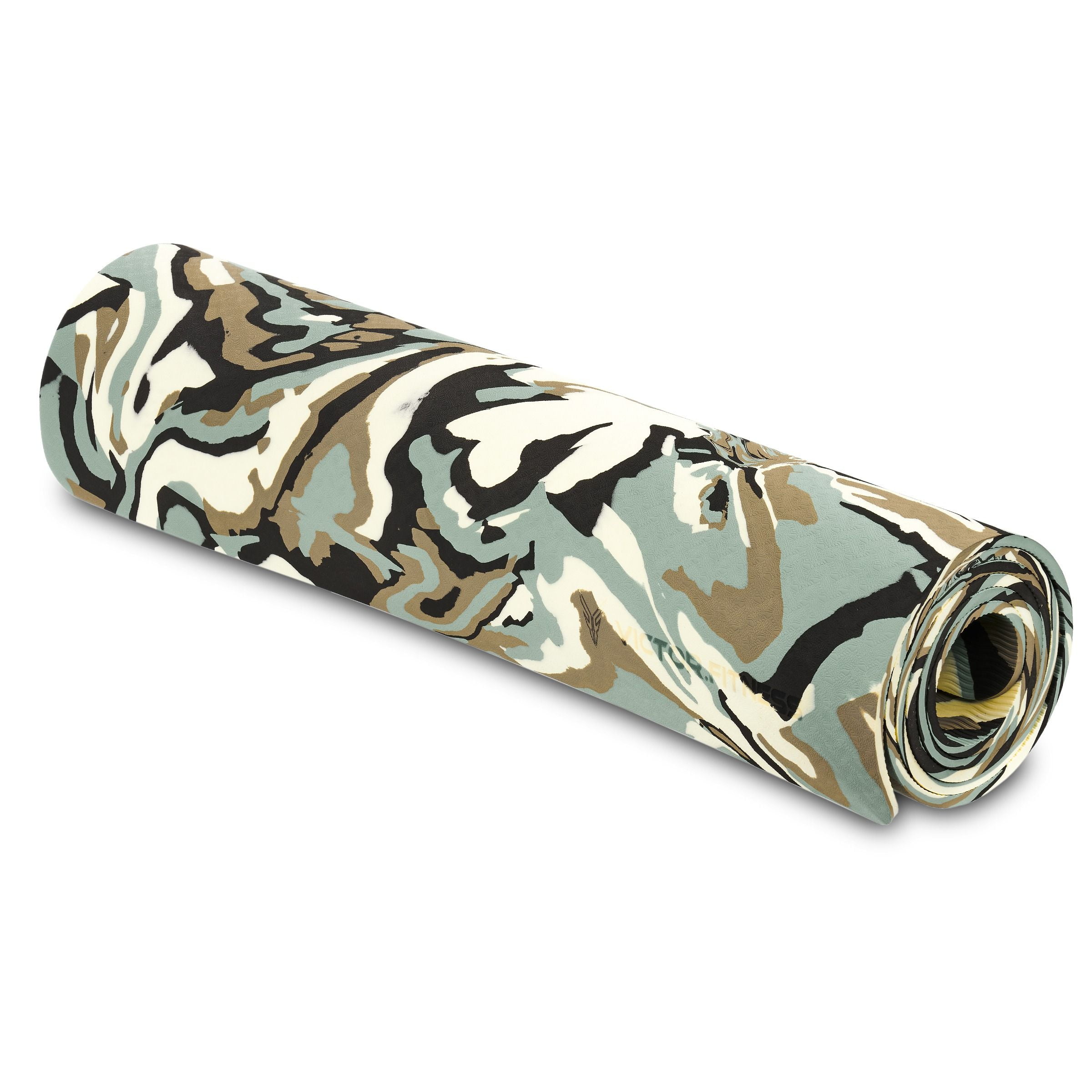 Victor Fitness Green-Brown Camo Yoga Mat TPE VYBC2 Camouflage - Eco friendly, premium TPE material that provides non-slip texture