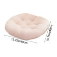 thumbnail image 3 of Coussin de Sol Rond en Velours Côtelé pour Salon, Assise et Tapis de Yoga 40x40 cm, 3 of 6