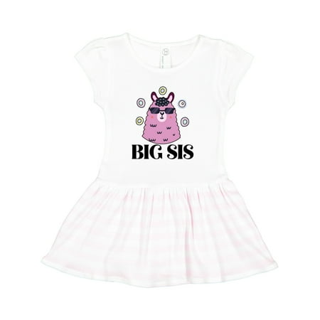 

Inktastic Big Sis Girl Llama Sister Gift Toddler Girl Dress