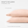 thumbnail image 4 of Noble Linens 2 Piece Pillow Case Set, Blush, King, 4 of 11