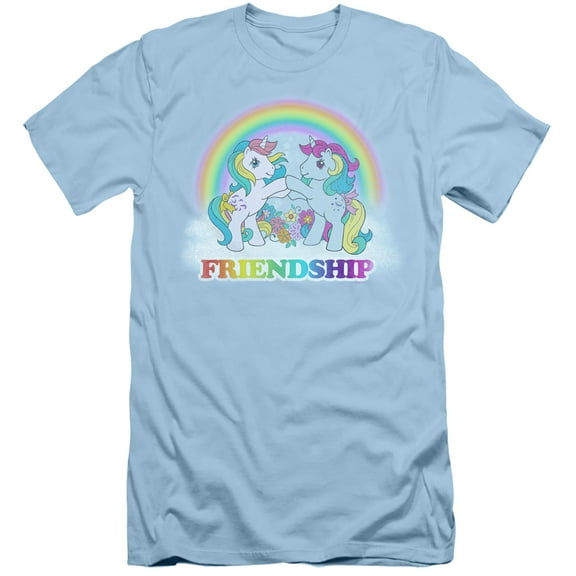 My Little Pony Retro Friendship S/S Adult 30/1 T-Shirt Light Blue