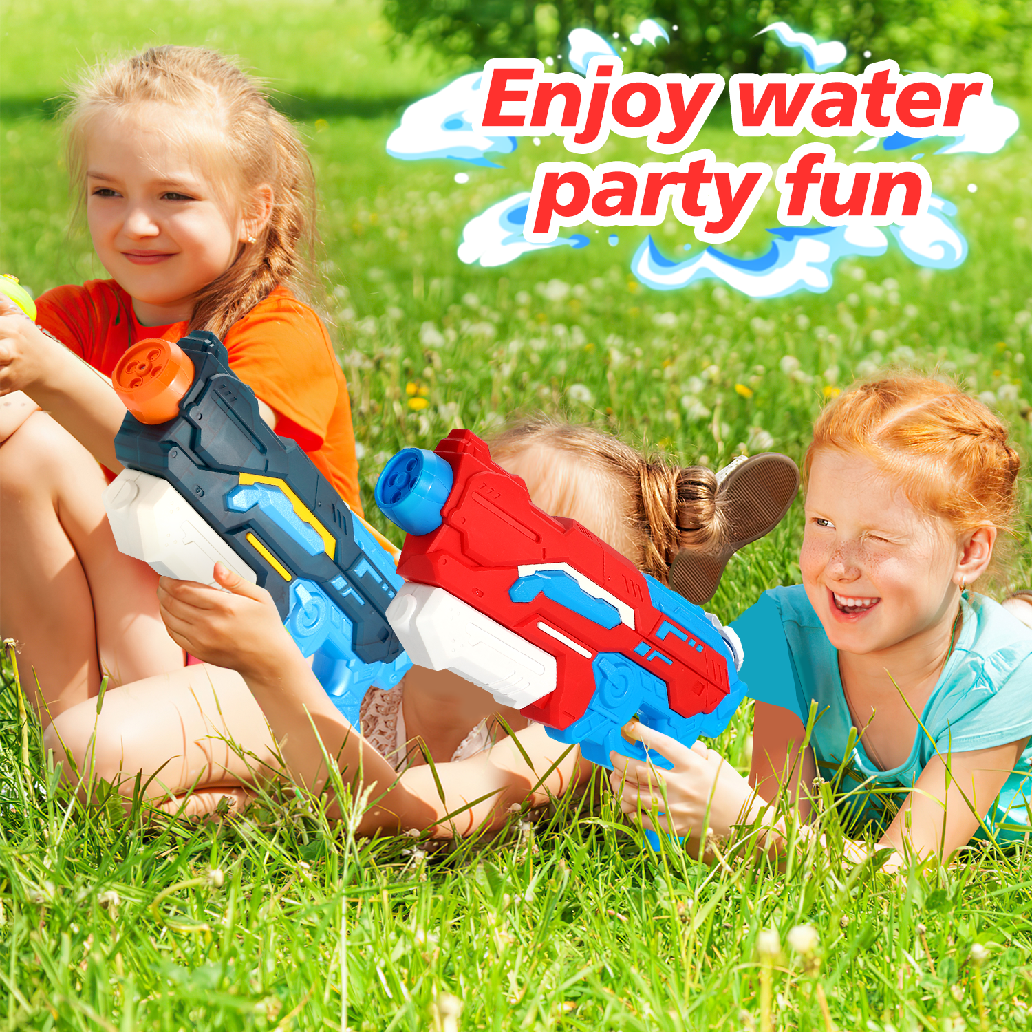 Henotian Water Guns for Kids - 1200cc 2 Pack Super Soaker Water Gun, Water Blaster Leakproof Pool Water Blaster Squirt Blaster for Kids, Adults, Summer Outdoor Toys for Kids