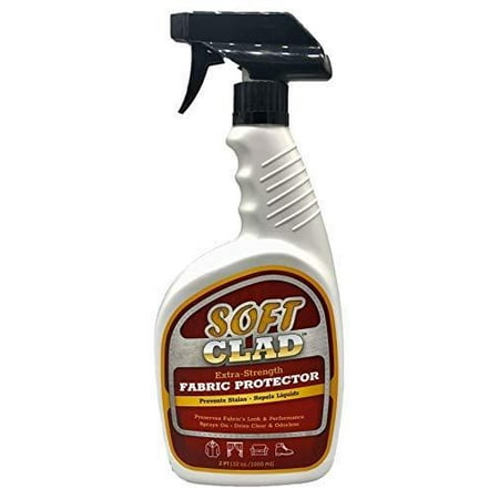 Extra Strength Fabric Protector Spray Prevents Stains and Repels Liquids. SoftClad Safely Guards Furniture, Shoes, Carpet, Upholstery, Suede, Leather, Couch, Canvas and more. Safe for indoor use