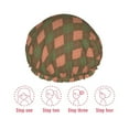 thumbnail image 6 of KLL Green and Pink Squares Pattern Shower Cap & Bath Cap for Women,Reversible Oversized Waterproof Shower Caps for all Hair Lengths,Elastic Reusable Bathing Hair Cap, 6 of 7