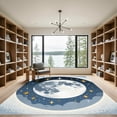 thumbnail image 2 of ODIKA 3'x5' Machine Washable Non-Slip Area Rug, Abstract Navy Blue High Traffic Rug, Blue, 1023988, 2 of 7