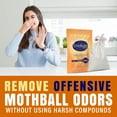 thumbnail image 3 of Reusable Mothball Smell Remover & Odor Eliminator – Eliminate Moth Balls & Musty Smell – Natural Deodorizer for Clothes Storage, Furniture, Drawers, Basements – Unscented & Safe – 150 sq. ft., 3 of 4