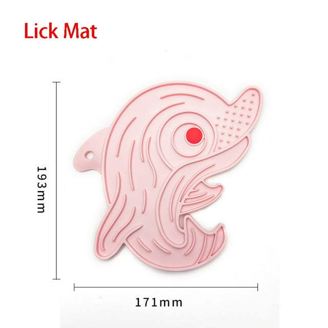 Cuenco de silicona con forma de pez para lamer perros, comedero de alimentación lenta para perros pequeños y medianos, dispensador de golosinas para cachorros y gatos, suministros para mascotas