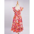 thumbnail image 4 of Jowowha Robe d'Été Décontractée Sans Manches à Fleurs pour Filles avec Collier pour Fête Rouge 150, 4 of 7