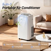 BaPiPro 12000 BTU ASHRAE Portable Air Conditioners with Heater, 5-in-1 Standing AC Unit with Heat, Cool, Dehumidifier, Fan, Sleep Mode for Room ups to 400 Sq.Ft
