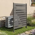 thumbnail image 2 of Gymax 37'' W x 64'' H Outdoor Privacy Screen Fence HIPS Garden Divider Panel w/ Stakes Gray, 2 of 9