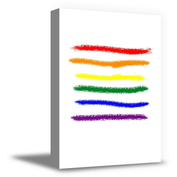 Awkward Styles LGBTQ Canvas Rainbow Canvas LGBTQ Pride Flag Home Decor Ideas Gay Love Illustration LGBTQ Flag Canvas Decor Rainbow Flag Canvas Art Colorful Decor LGBTQ Modern Decor Ready to Hang