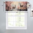 thumbnail image 4 of Forest Deer Kitchen Curtain Valances Rustic Spring Wildlife Elk Rainforest Floral Nature Landscapes Window Valance for Bedroom Bathroom Living Room Dining Room Valances Set 54 by 18 in, 1 Panel, 4 of 6