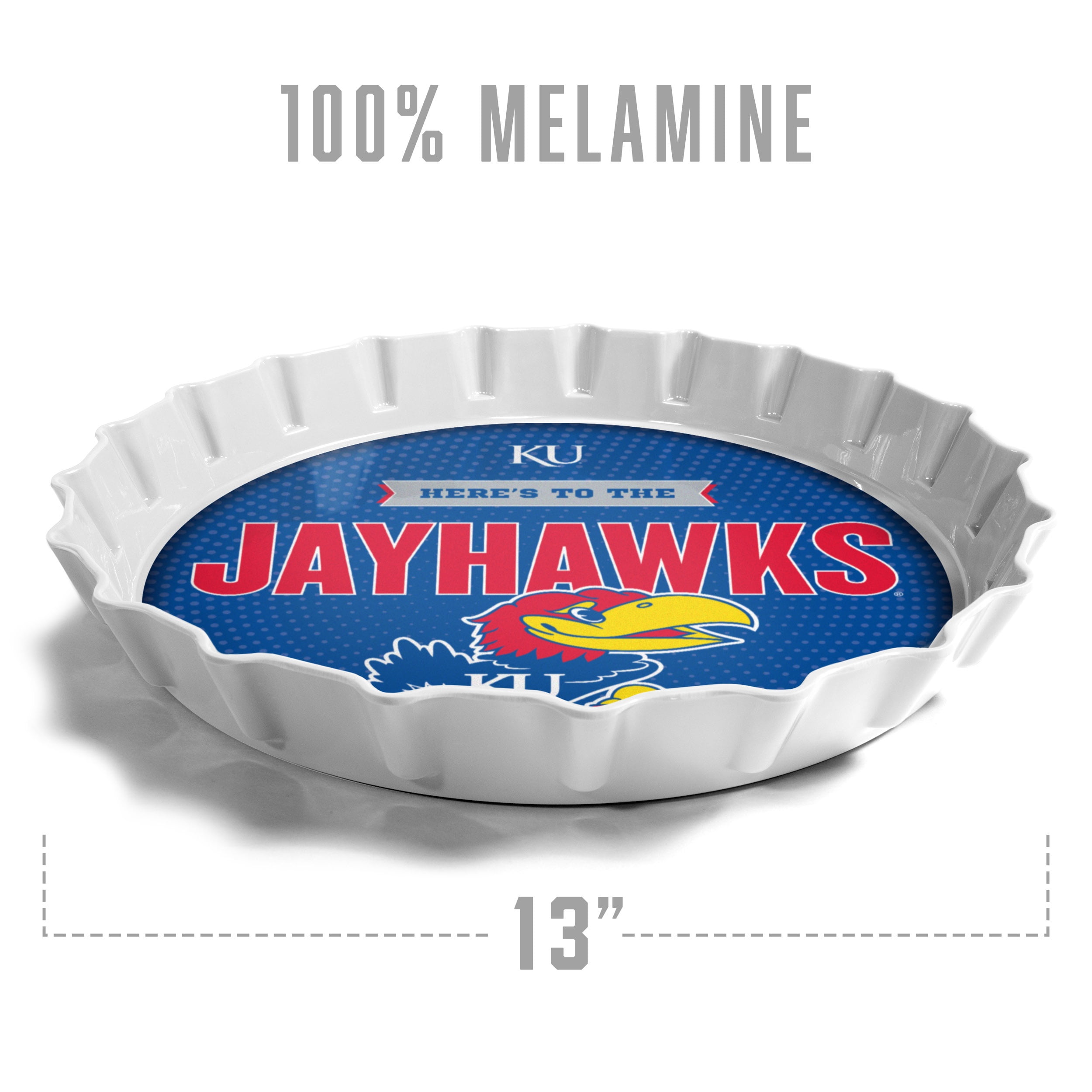 YouTheFan NCAA Kansas Jayhawks Bottle Cap Serving Tray