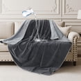 thumbnail image 1 of Manta impermeable tipo throw LOOBANI 102 x 152 cm, suave, gris, 1 of 8