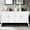 White, variant on Industrial 4-Door MDF Credenza / Space-Saving Storage Design