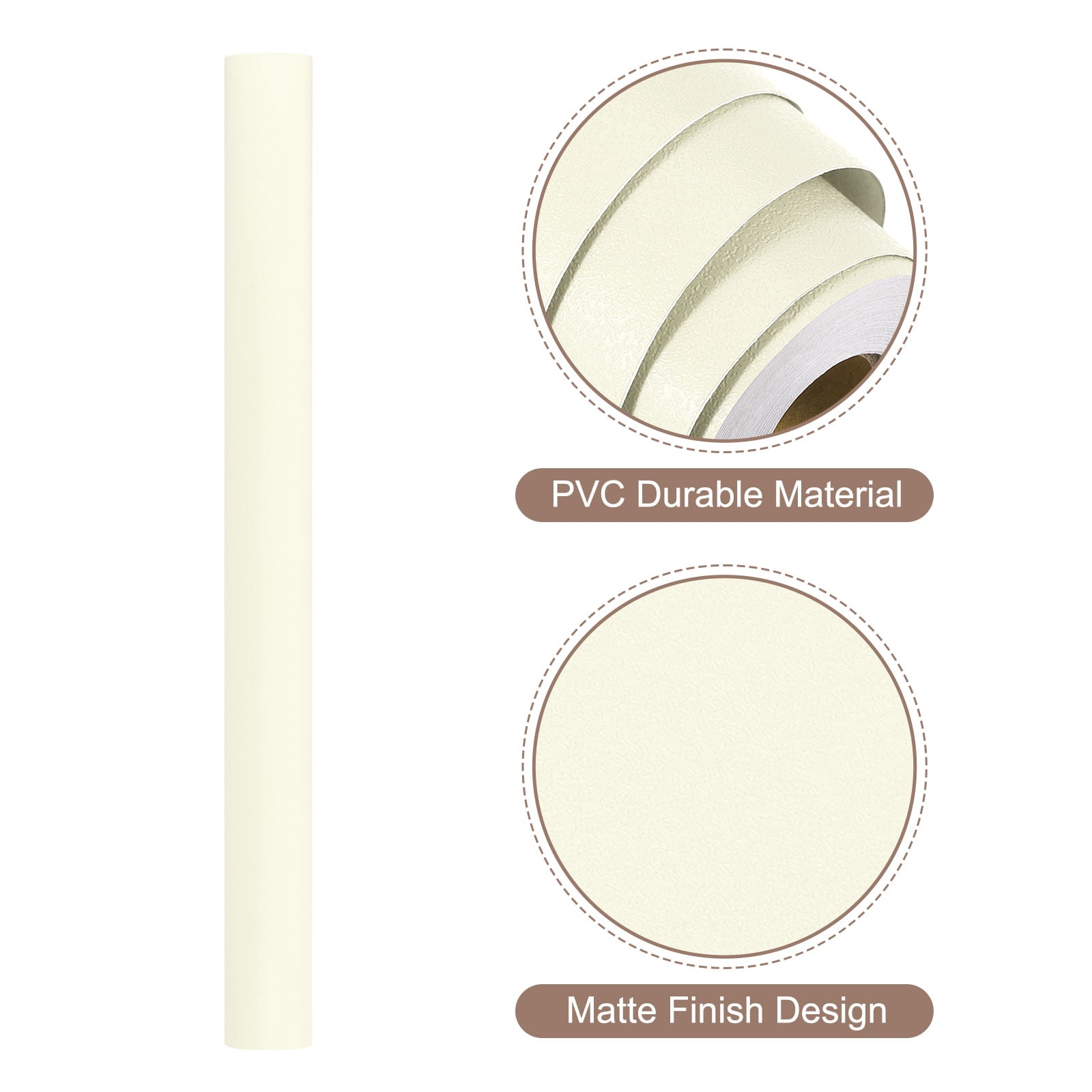 394"x23.6" Cream Yellow Wallpaper, Peel and Stick Wallpaper, Cream Yellow Contact Paper Vinyl Wall Paper