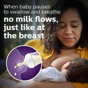Philips Avent Natural Baby Bottle with Natural Response Nipple, Clear, 11oz, 2pk