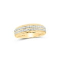 thumbnail image 3 of FB Jewels 10kt Yellow Gold His Hers Princess Diamond Cluster Matching Wedding Set 1 Cttw, 3 of 3