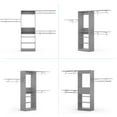 thumbnail image 6 of iSunirm 96 Inch Closet System, Wall Mounted Clothing System with 3 Shelf Towers, Heavy Duty Wardrobe with 5 Shelves, 96''L x 16''W x 75''H, Load 800 LBS, Gray, 6 of 10